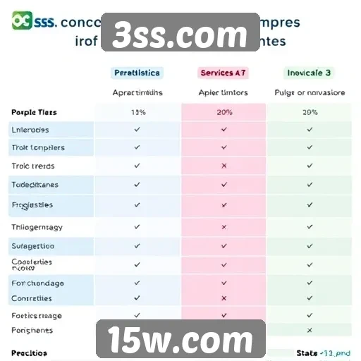 Comparação entre 3ss.com e concorrentes